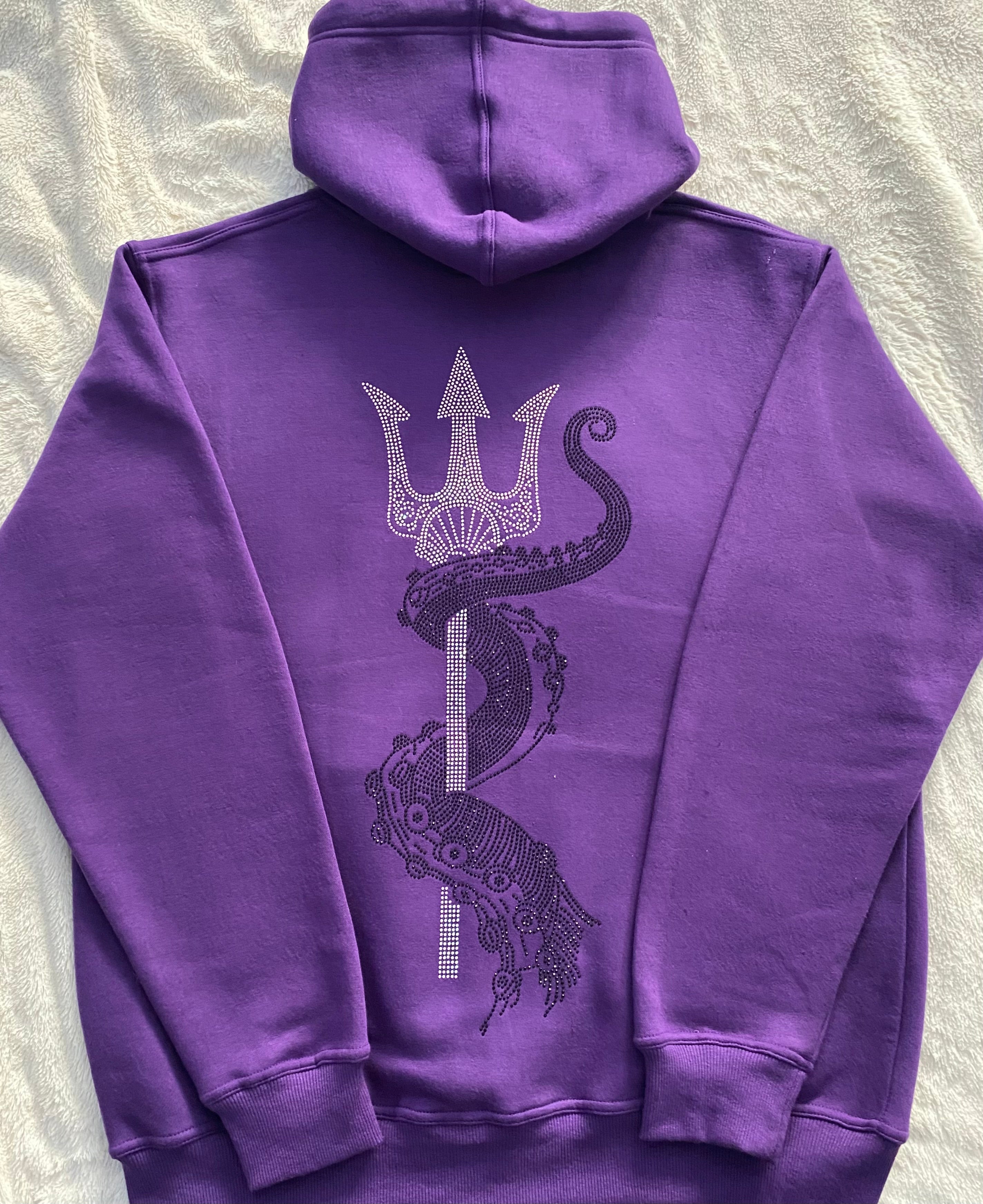 PURPLE CROSS RHINESTONEZIPHOODIE XL②umww - Tシャツ/カットソー(七