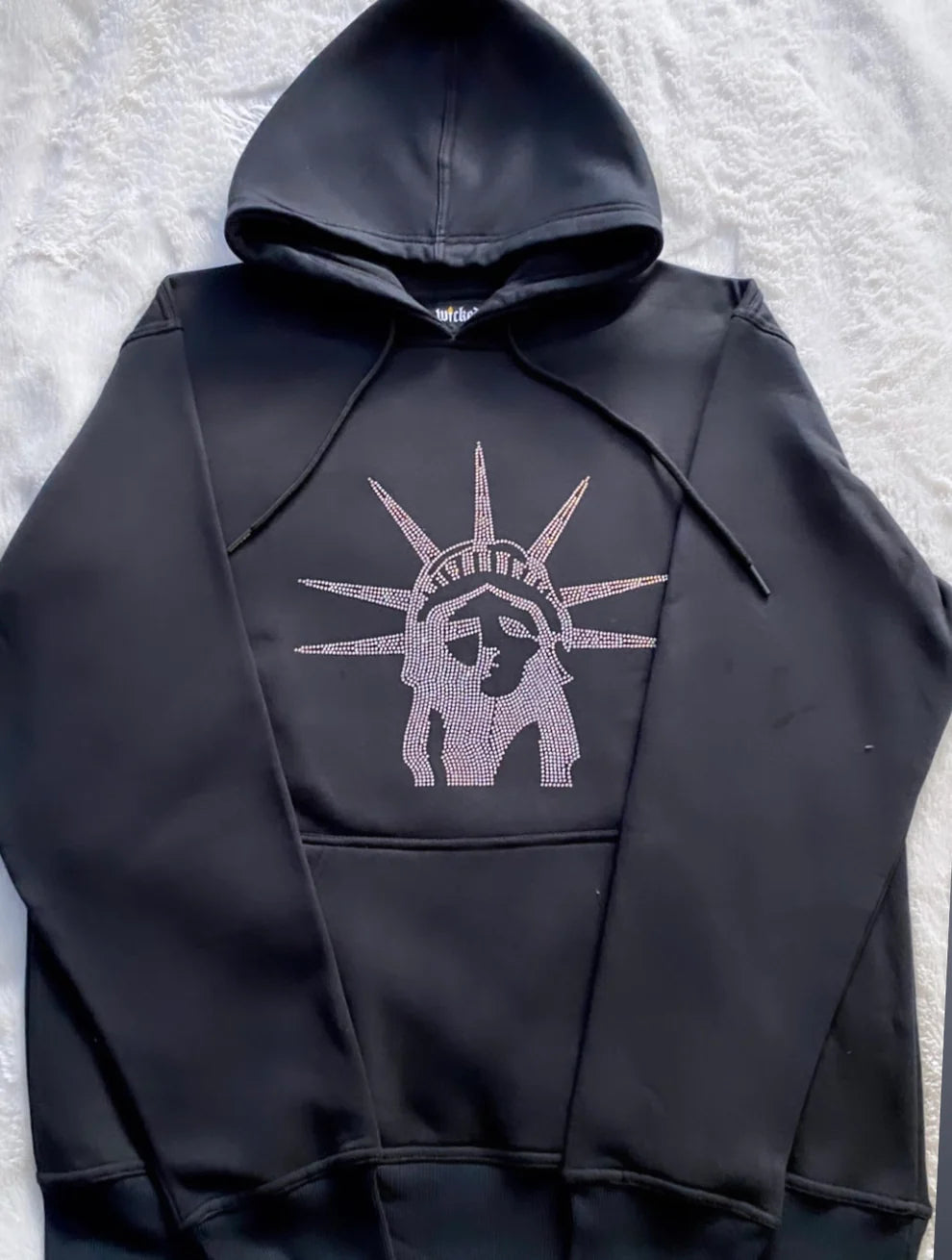 WICKED LIBERTY RHINESTONE SWEATSUIT (BLACK)