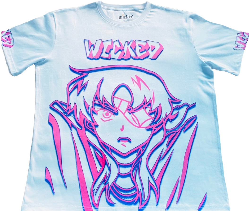 GRAFFITI ANIME WICKED TEE (WHITE)