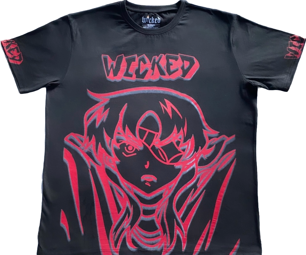 GRAFFITI ANIME WICKED TEE (BLACK)