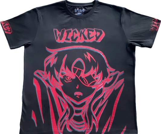 GRAFFITI ANIME WICKED TEE (BLACK)