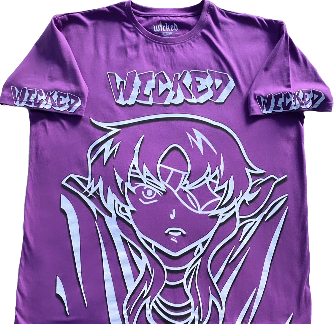 GRAFFITI ANIME WICKED TEE (PURPLE)