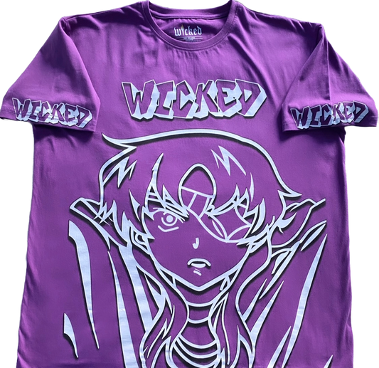 GRAFFITI ANIME WICKED TEE (PURPLE)