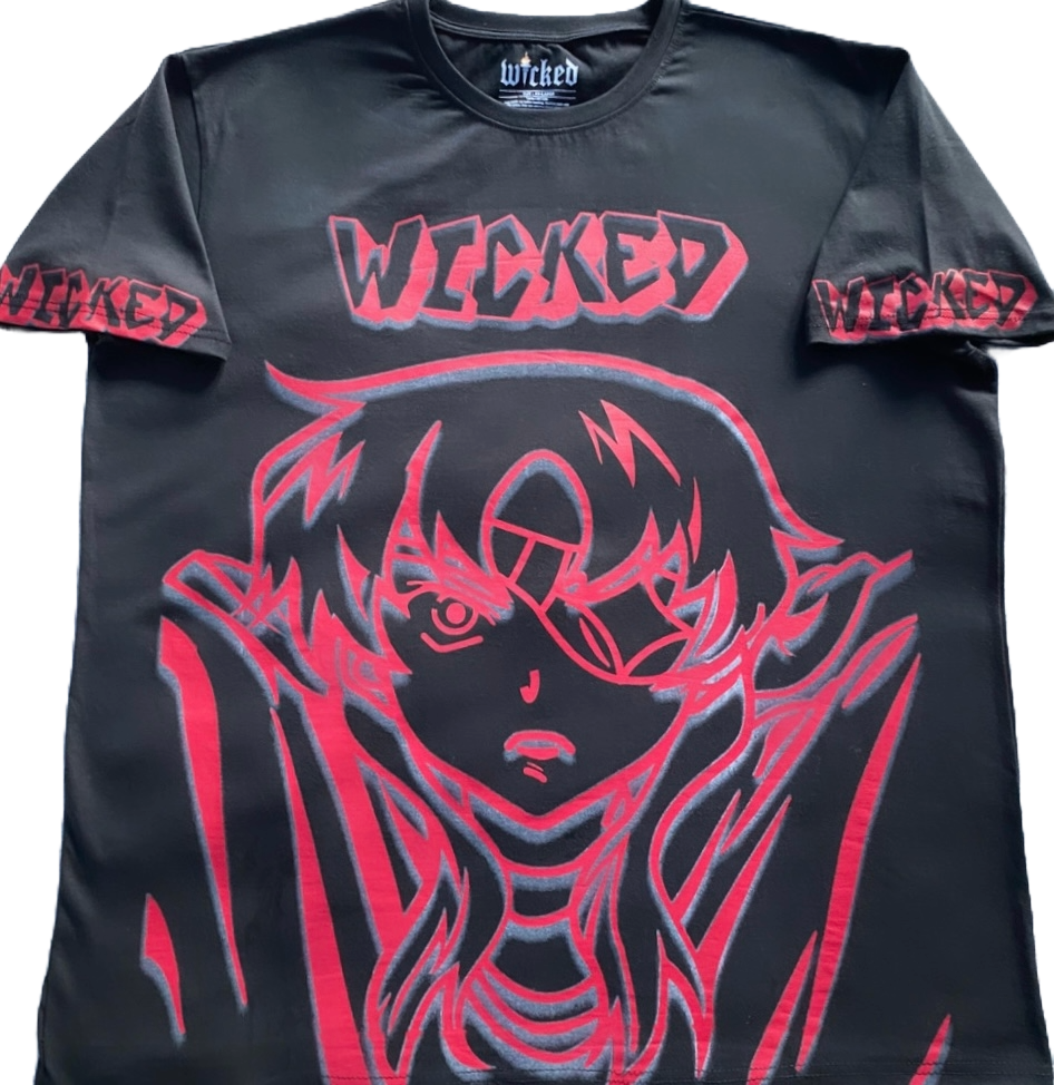 GRAFFITI ANIME WICKED TEE (BLACK)