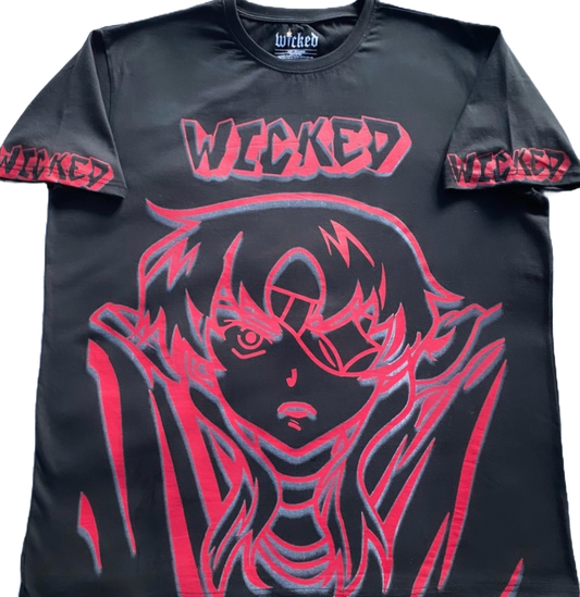 GRAFFITI ANIME WICKED TEE (BLACK)