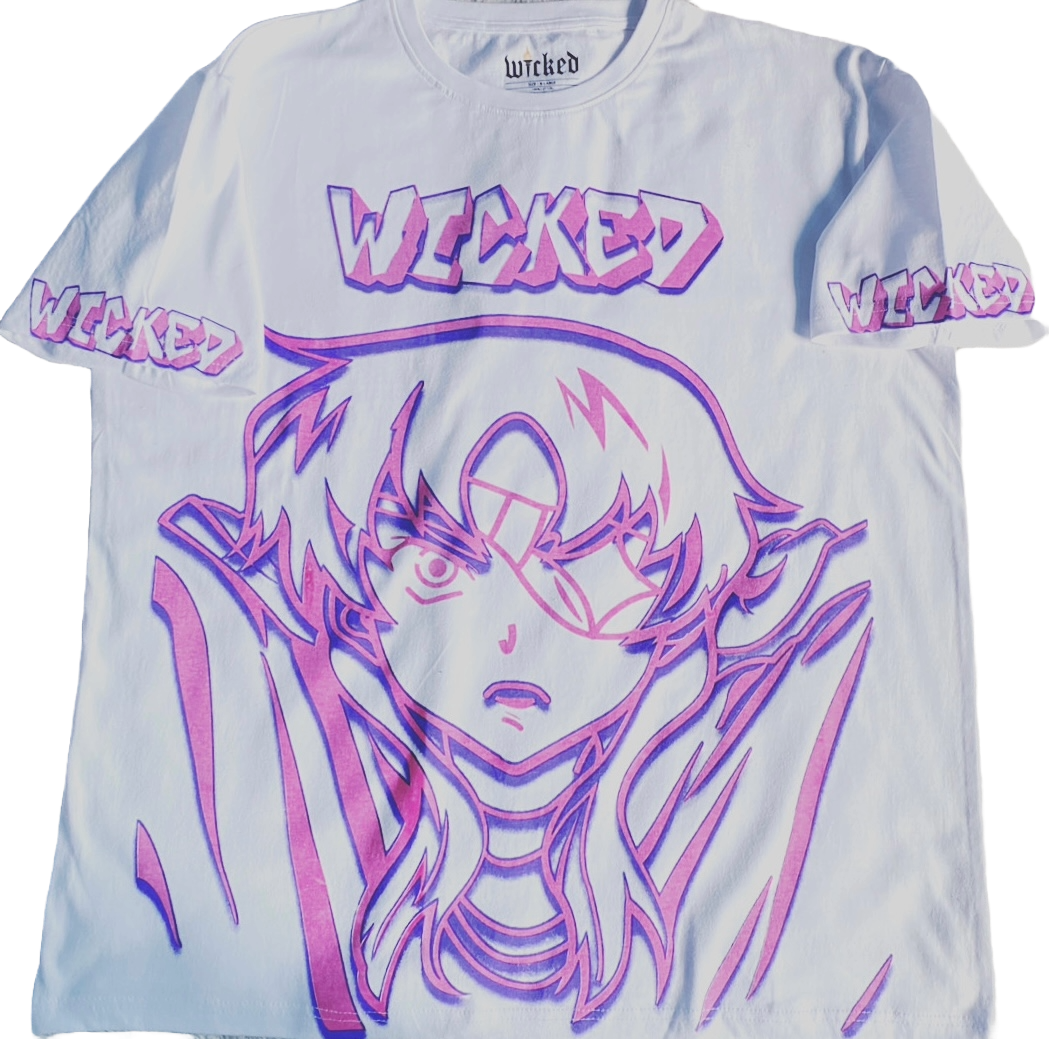 GRAFFITI ANIME WICKED TEE (WHITE)