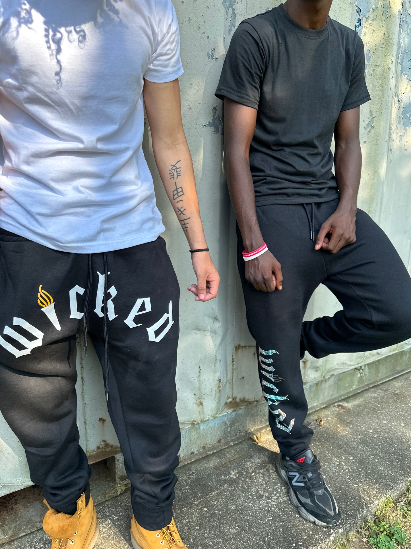 WICKED PRINT SWEATPANTS (BLACK)