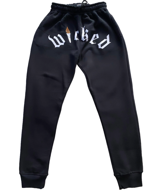 WICKED PRINT SWEATPANTS (BLACK)