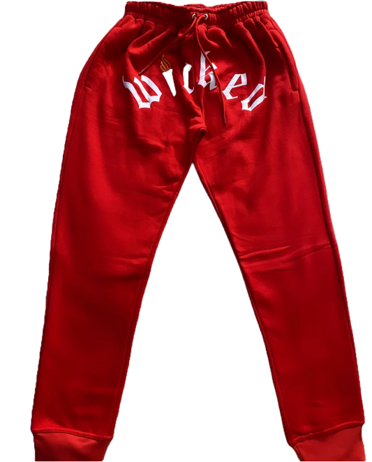 WICKED PRINT SWEATPANTS (RED)